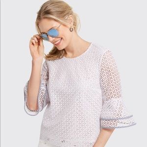 Draper James Gingham Lattice Blouse